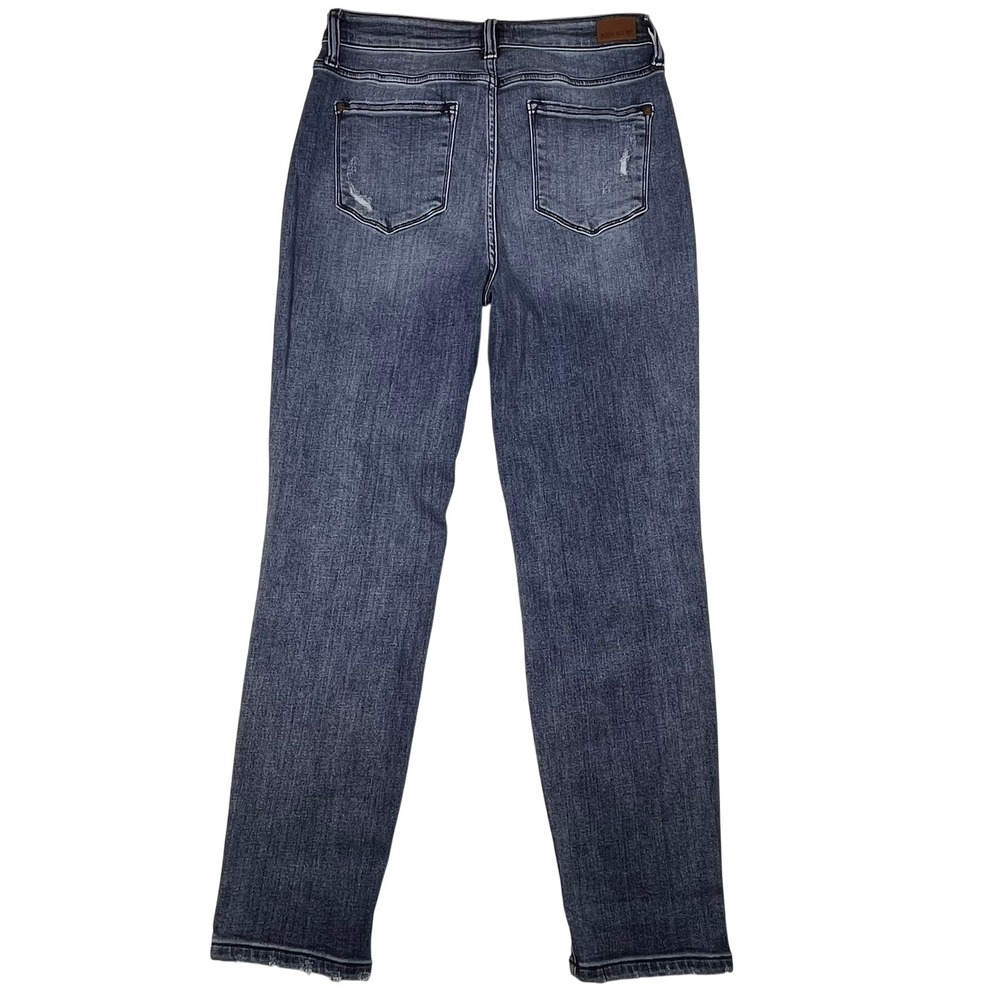 Judy Blue Boyfriend Jeans Womens 9/29 (Fits 30x29) Blue Distressed Relaxed - Picture 5 of 16